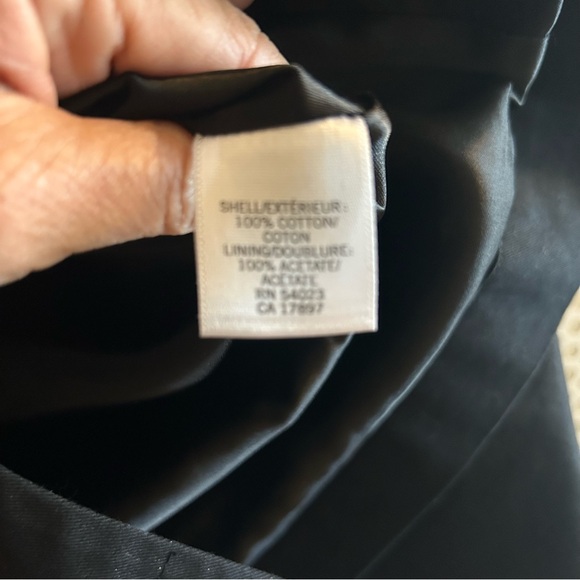 Banana Republic Wide Collar Trench-style Coat Size S in Black GUC - Picture 12 of 13